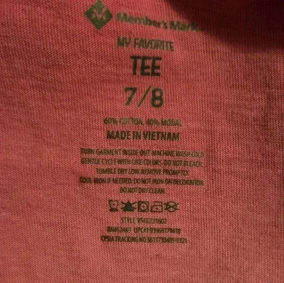 Girls size 7/8 members mark 3 pack t shirts. - Picture 11 of 11